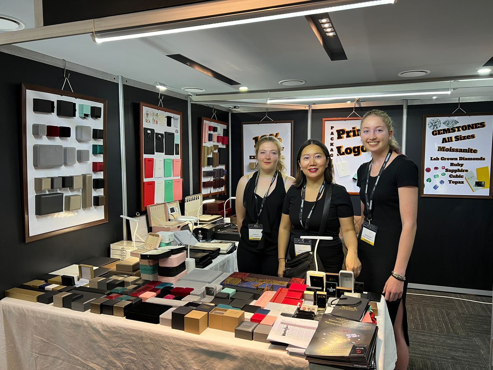 Rebecca and the Heavenly Trading team on their stand at Jewellex Africa